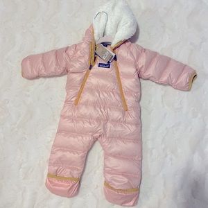 Patagonia Girls Pink Down Sweater Bunting 0-3